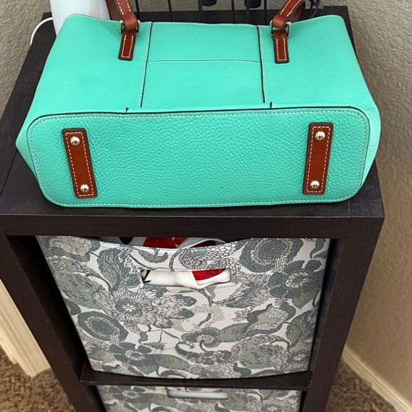 Dooney & Bourke Aqua Leather Tote - Picture 3 of 6